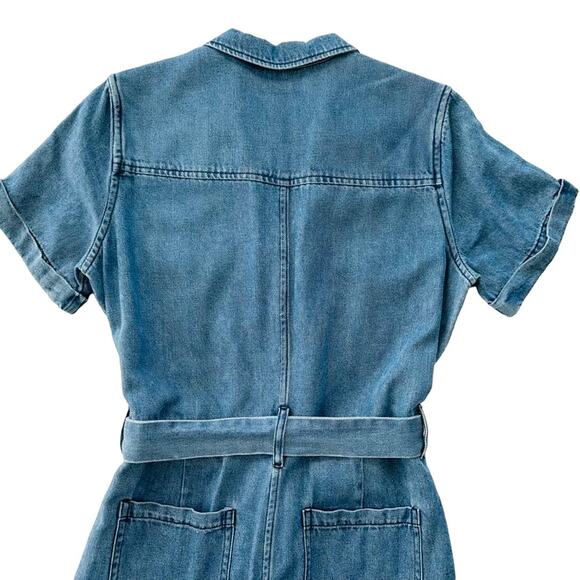 Rails Georgie Denim Romper One Piece Size Small Sorrento Blue Wash Belted - Picture 6 of 7